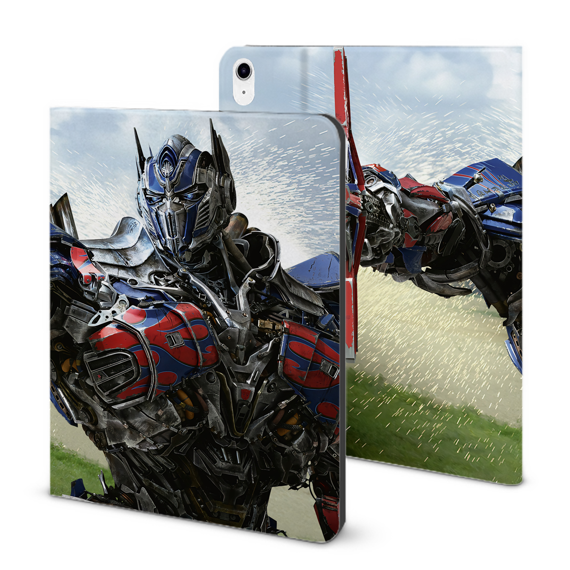 （画像用） Transformers トランスフォーマー IPad ケース ブック型 PUレザー TPU 耐衝撃 軽量 薄型 ペン収納なし 全面保護 IPad 各モデル対応
